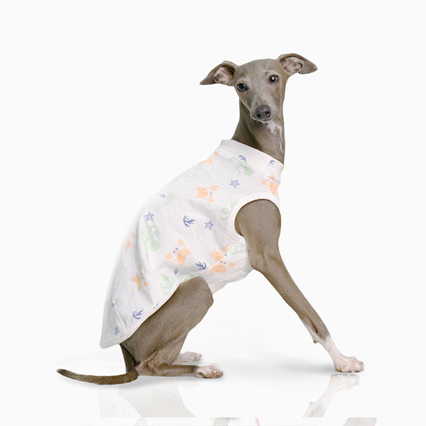 Summer Cotton Soft Tank Top Shirt Italian Greyhound Whippet Dog Clothes