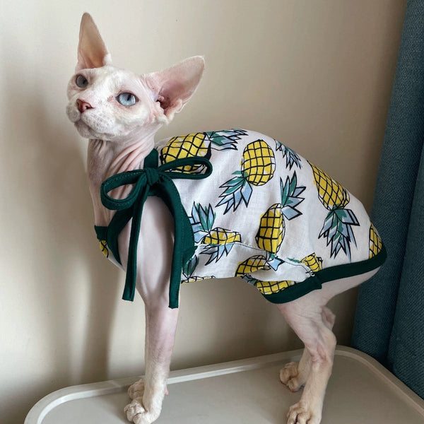 Soft Cotton Breathable Tank Top Shirt Sphynx Cat Clothes