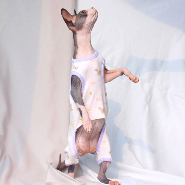 Cotton Soft Onesie Pajamas Sphynx Cat Clothes