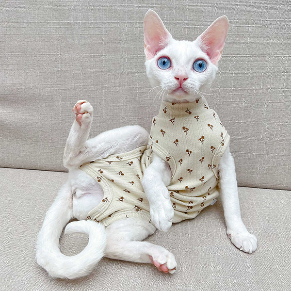 Soft Cotton Onesie Sphynx Cat Clothes