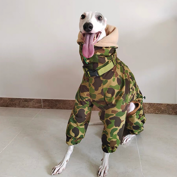 Camouflage Snowsuits Cotton Padded Dog Coat Italian Greyhound Clothes Warm