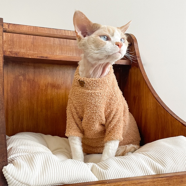 Cat Sweatshirts Sphynx Clothes Fleece Hoodie Soft Pajamas