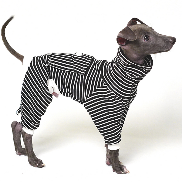 Cotton Turtleneck Dog Onesies Stripe Italian greyhound Whippet Clothes