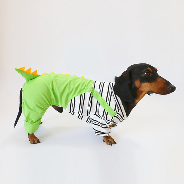 Dachshund Clothes Dog Onesies Dinosaur Suits 4Legs Cover