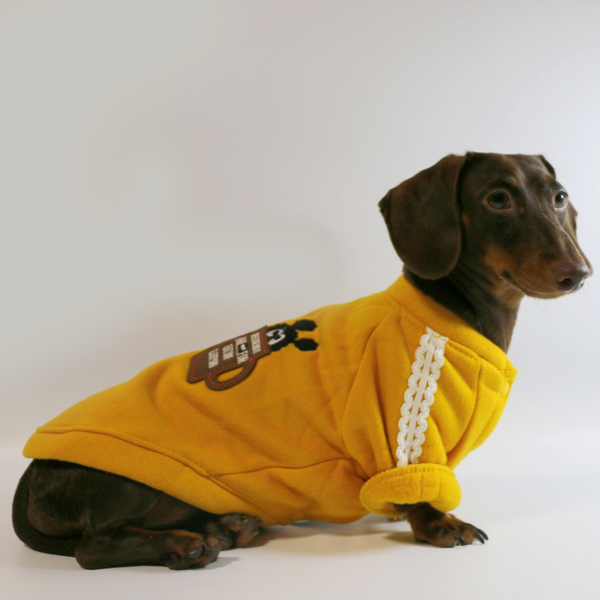 Dachshund Dog Clothes Fleece Button Jacket Warm Coat