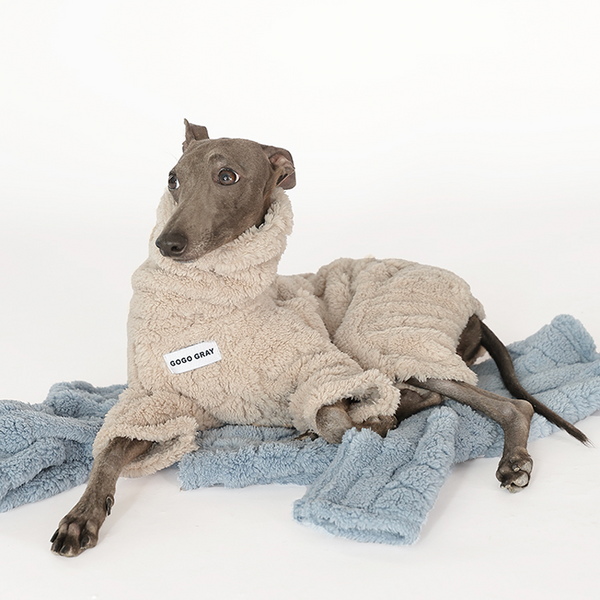 Dog Fleece Onesie Warm Winter Wear for Italian Greyhound Whippet Clothes Beige