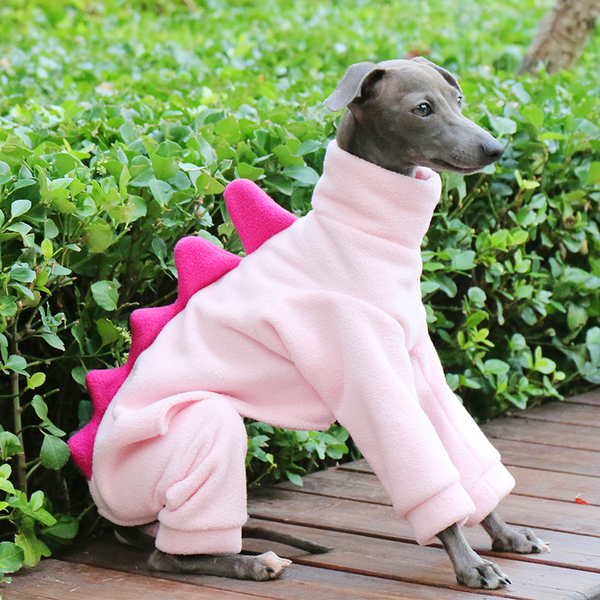 Dog Fleece Onesies Monster Back for Italian Greyhound Whippet Clothes