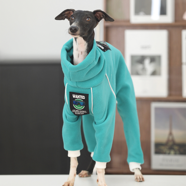 Fleece Onesies 4Legs Italian Greyhound Whippet Dog Clothes Blue