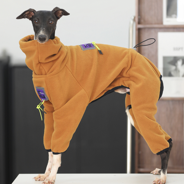 Fleece Onesies 4Legs Italian Greyhound Whippet Dog Clothes Yellow