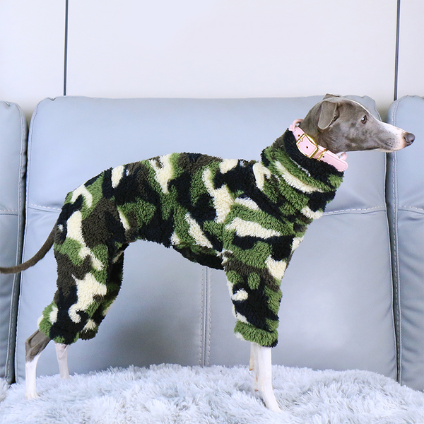 Fleece Onesies Camouflage Italian Greyhound Whippet Dog Clothes