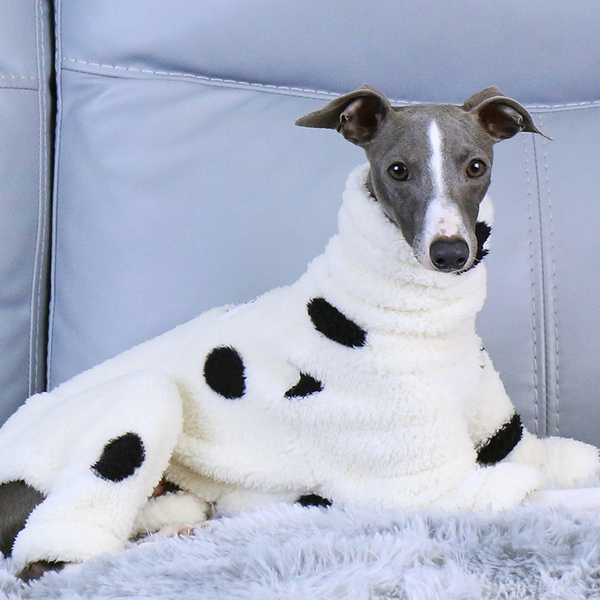 Fleece Onesies Milk Cow Italian Greyhound Whippet Dog Clothes