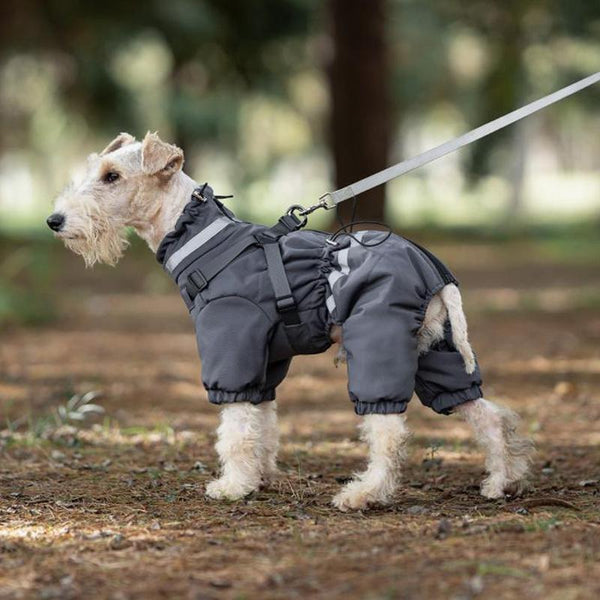 Outdoor Dog Clothes Cotton Padded Jacket Warm Onesies Waterproof Coat