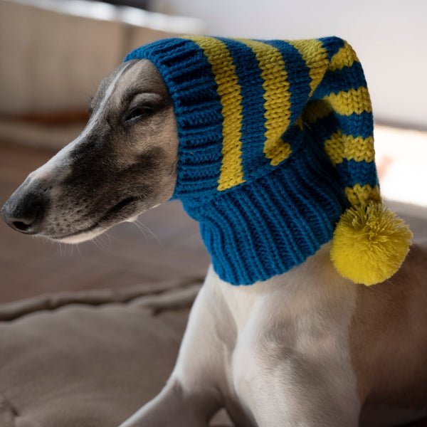 Pom Beanie Stripe Knitted Dog & Cat Hat