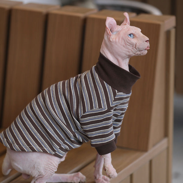 Sphynx Cat Sweaters Pullover Highneck Top Knit Wear Elastic Devon Rex Clothes