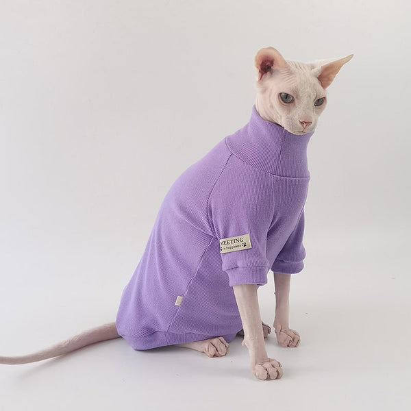 Basic Cotton T-shirt Sphynx Cat Clothes