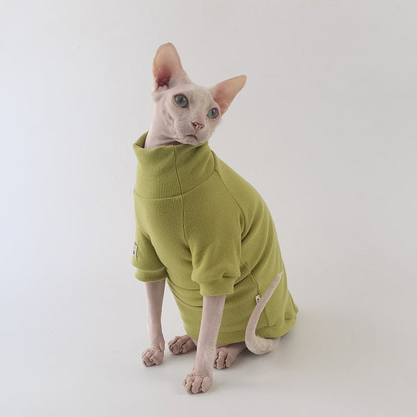 Basic Cotton T-shirt Sphynx Cat Clothes