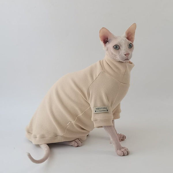 Basic Cotton T-shirt Sphynx Cat Clothes