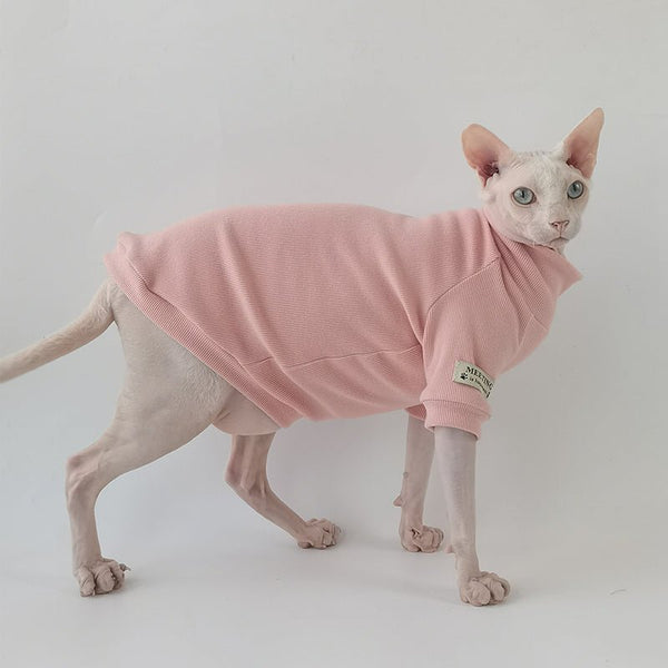 Basic Cotton T-shirt Sphynx Cat Clothes