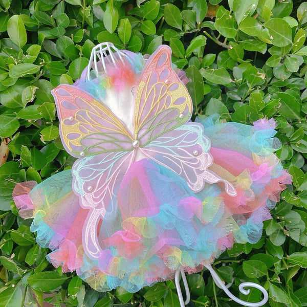 Butterfly Colorful Puppy Princess Dress Dog Clothes