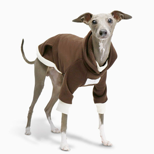 Casual Fleece Hoodie Italian Greyhound Whippet Dog Clothes