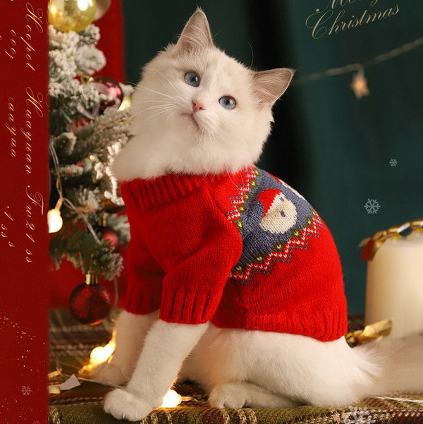 Cat Clothes Christmas Sweater