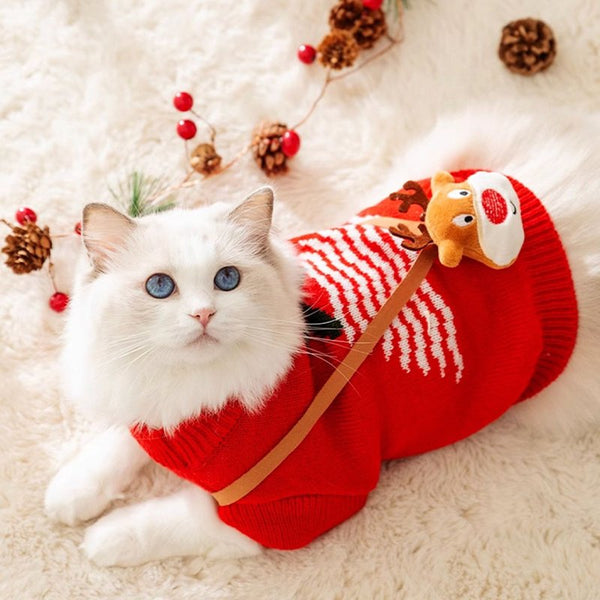 Cat Clothes Christmas Sweater