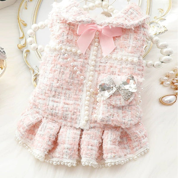 Chanel Style Luxury Puppy Dress Dog Clothes