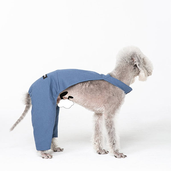 Cotton Denim Pants Onesie Bedlington Dog Clothes