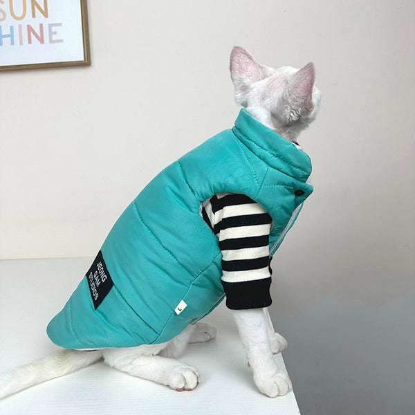 Cotton Padded Coat Winter Jacket Vest Sphynx Cat Clothes