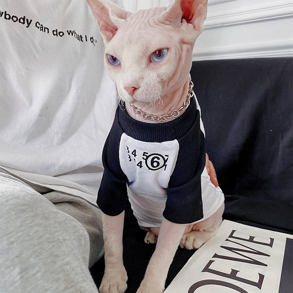 Cotton Shirts Top Sphynx Cat Clothes