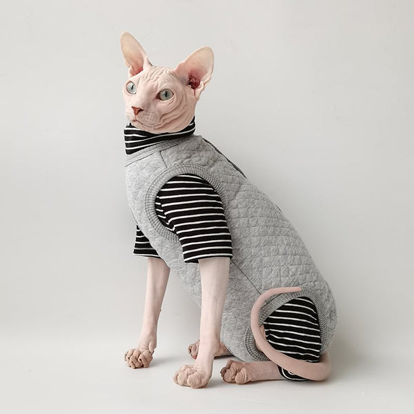 Cotton Sleeveless Onesie Vest Sphynx Cat Clothes