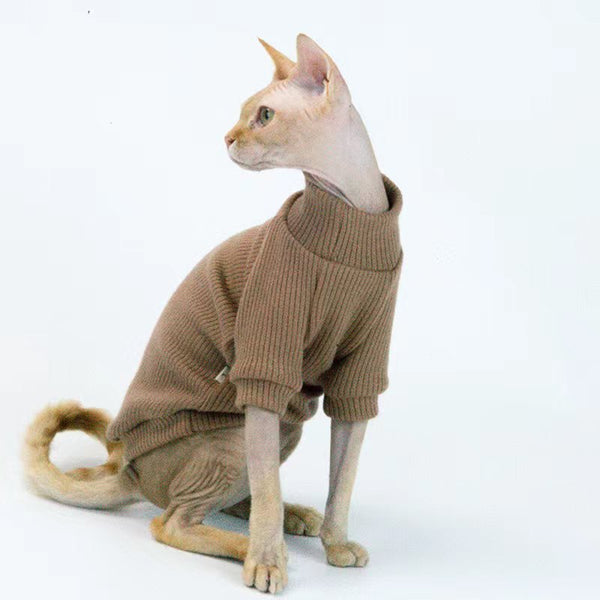 Cotton Soft Basic Warm Knitted Sweater Sphynx Cat Clothes