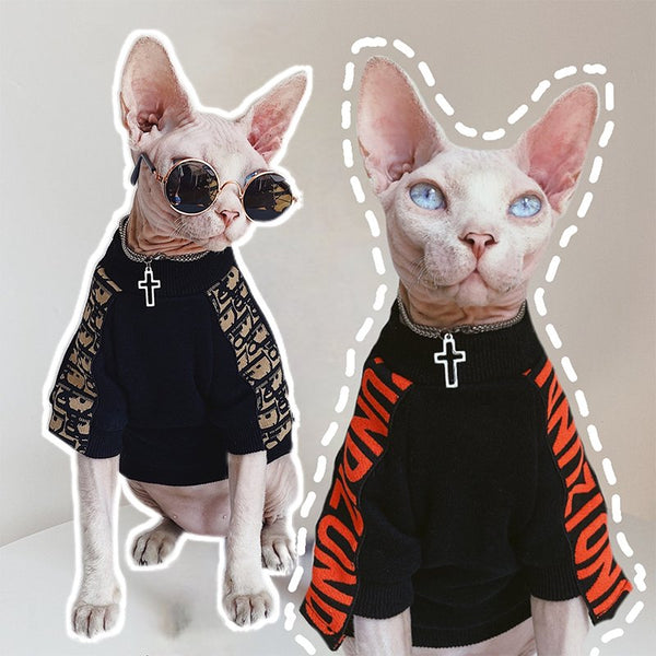 Cotton T-shirts Shirts Cool Tee Sphynx Cat Clothes