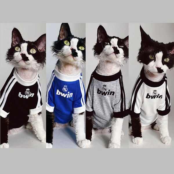 Cotton T-Shirts Top Sports Sphynx Cat Clothes