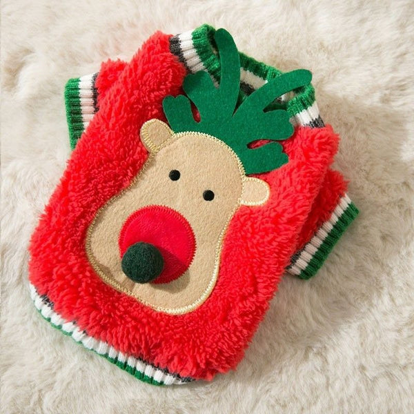 Dog Clothes Christmas Sweater Fleece Sweatshirt