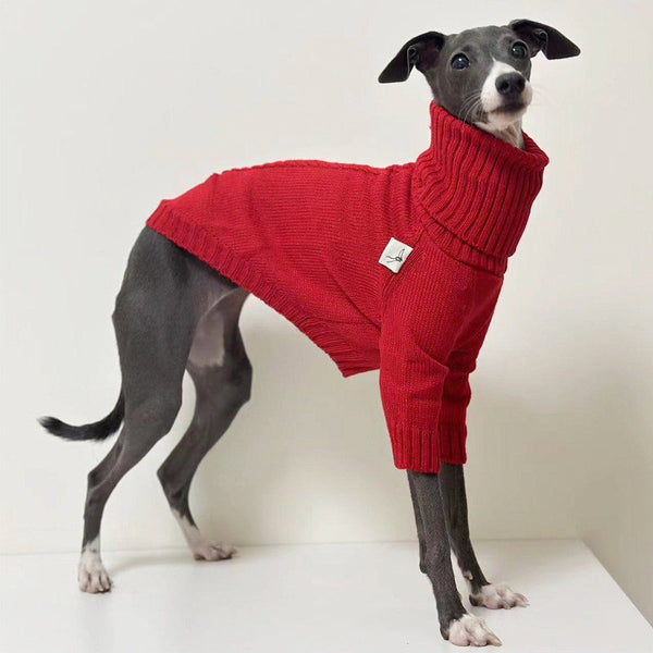 Dog Clothes Turtleneck Christmas Sweater Italian Greyhound Whippet