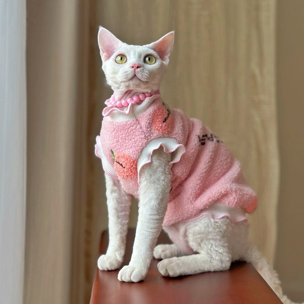 Double Layer Polar Fleece Shirts Sphynx Cat Clothes