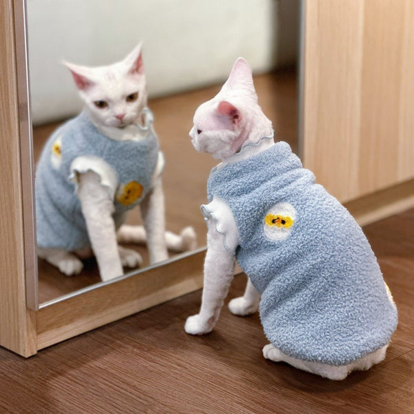 Double Layer Polar Fleece Shirts Sphynx Cat Clothes