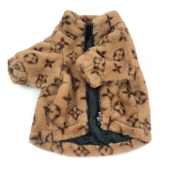 Faux Fur Zip Coat Jacket Dog Clothes