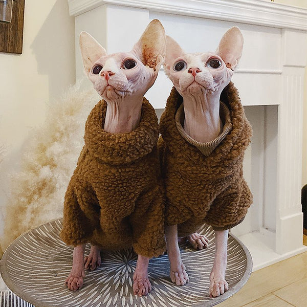 Fleece Shirts Sphynx Cat Clothes