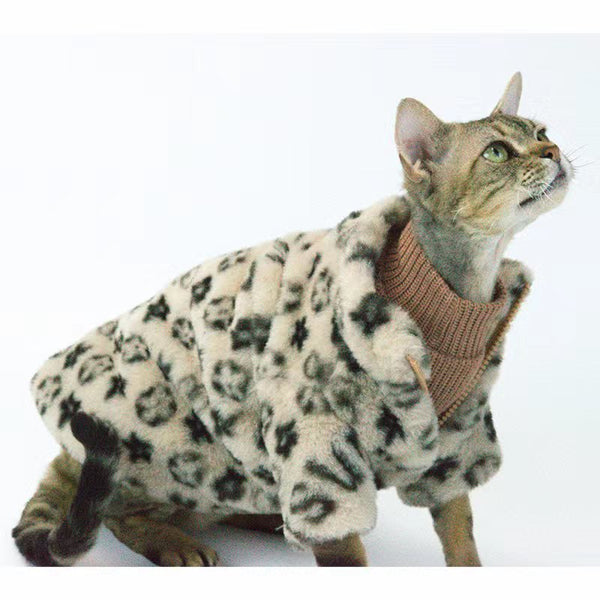 Fleece Thicked Warm Fur Coat Sphynx Cat Clothes