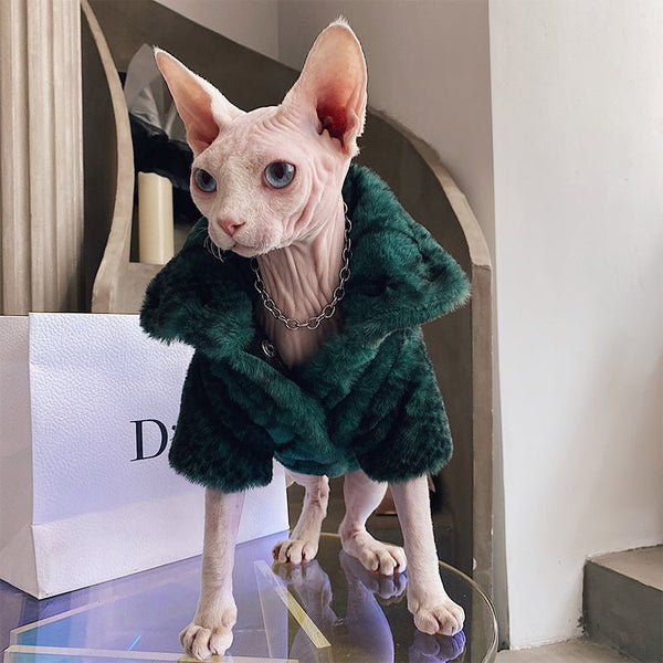 Fur Coat Sphynx Cat Clothes