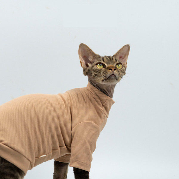 Modal Fibre Elastic Basic T-shirt Top Sphynx Cat Clothes