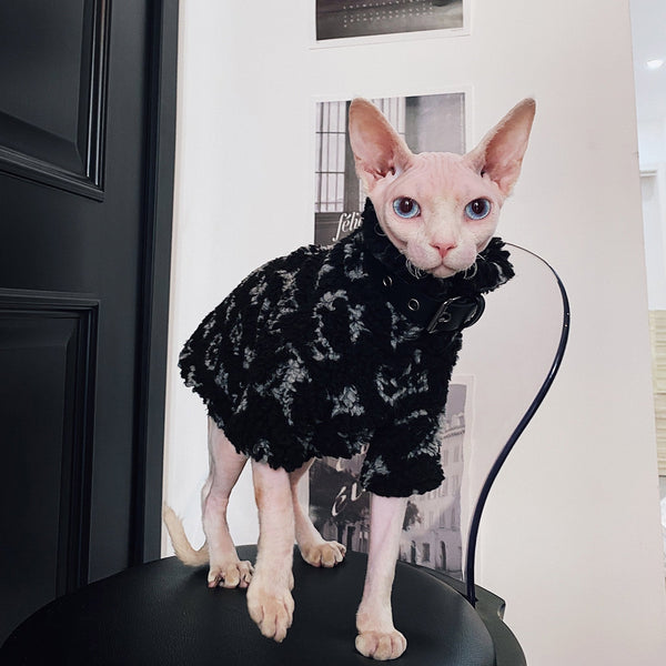 Polar Fleece Coat Winter Jacket Sphynx Cat Clothes