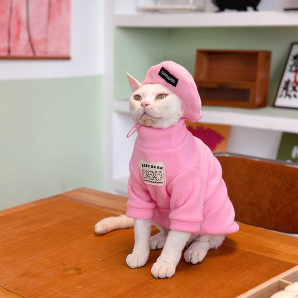 Polar Fleece Shirts Sphynx Cat Clothes