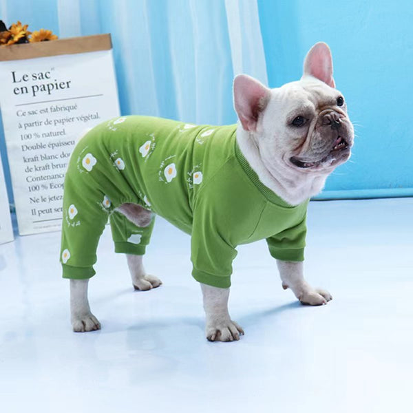 Print Onesie Pajama Bulldog Dog Clothes