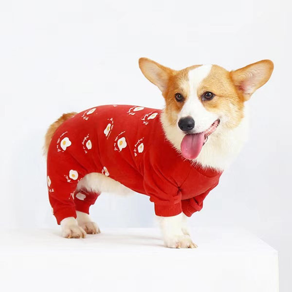 Print Onesie Pajama Corgi Dog Clothes