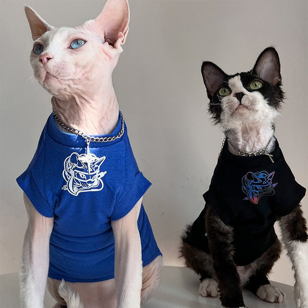 Printed T-shirt Sphynx Cat Clothes