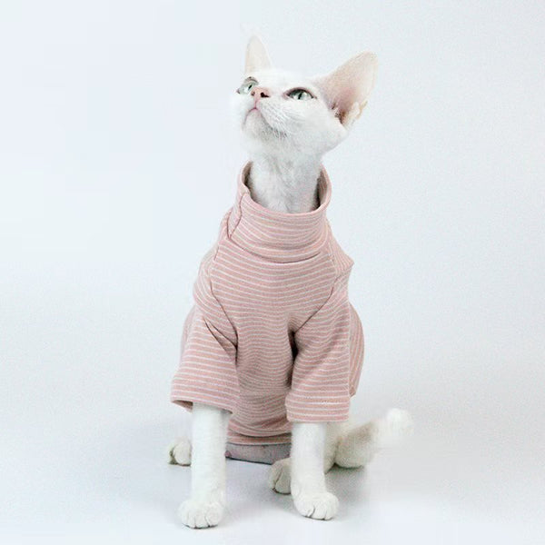 Pullover Stripes T-shirt Sphynx Cat Clothes