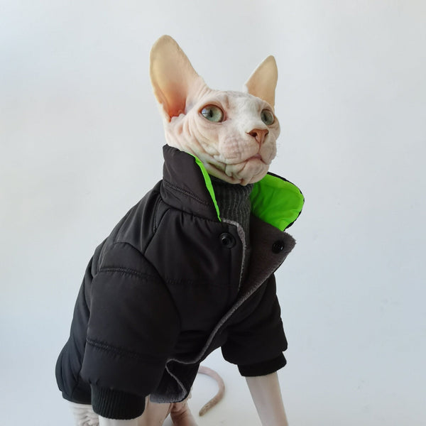 Sphynx Cat Clothes Cotton Padded Jacket Coat